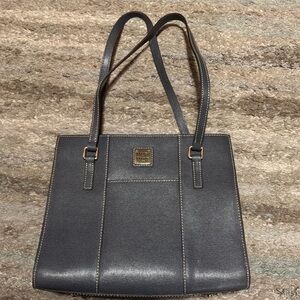 GUC Dooney & Bourke Saffiano Leather Lexington, color steel blue gray